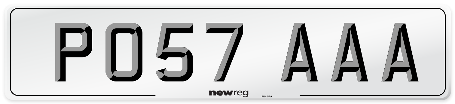 PO57 AAA Number Plate from New Reg